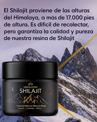 Shilajit del Himalaya+ Pala de regalo : toma el control de una vida sana y equilibrada.